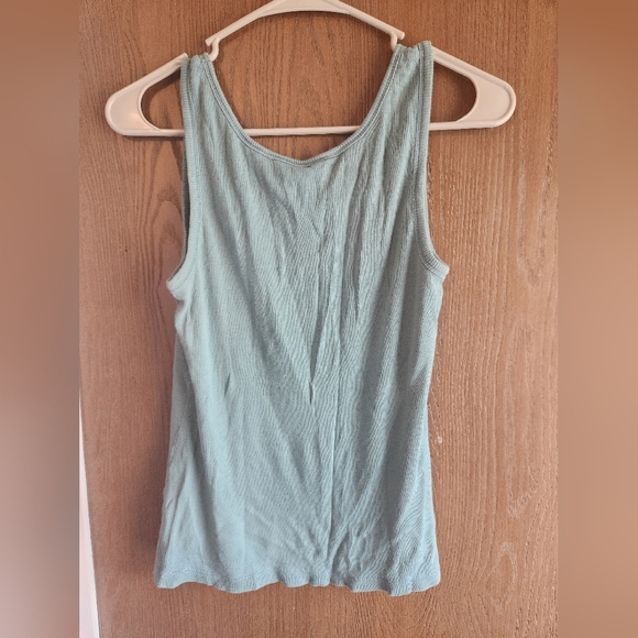 Gilligan & O'Malley Green Tank Top Sleeveless Casual - Picture 3 of 3